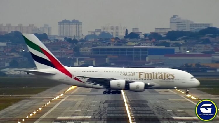 #90 POUSO DO GIGANTE A380 EMIRATES – AEROPORTO INTERNACIONAL DE SÃO PAULO/GUARULHOS – SBGR