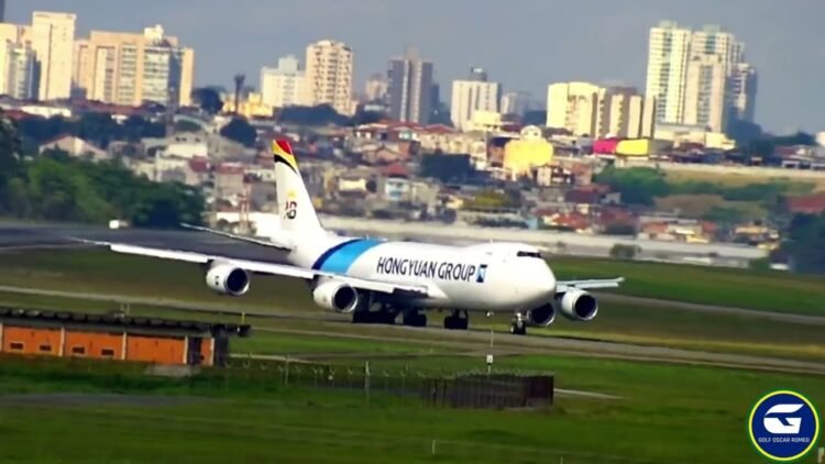 DIFERENTÃO, MAS BONITO – VEJA COMO FOI O POUSO DO BOEING 747 DA HONGYUAN GROUP EM GUARULHOS