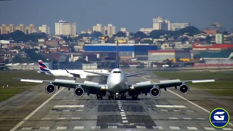 ESTÁVAMOS GRAVANDO E FOMOS SURPREENDIDOS COM 2 BOEING 747 HOJE EM GUARULHOS