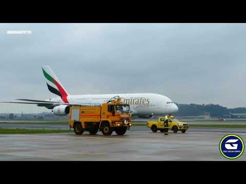 IMAGENS INCRÍVEIS – BATISMO DO A380 EMIRATES – AEROPORTO INTERNACIONAL DE SAO PAULO GUARULHOS