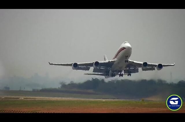 INCRÍVEL !! ARREMETIDA ESPETACULAR DO JUMBO 747 DA KALITTA AIR EM VIRACOPOS